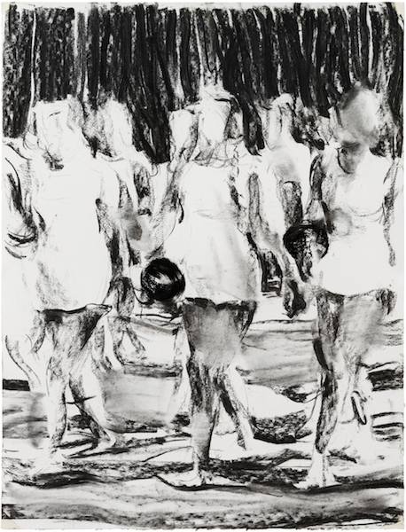 Sebastian Hosu: Light Show, 2017, charcoal on paper, 55 x 70,5 cm